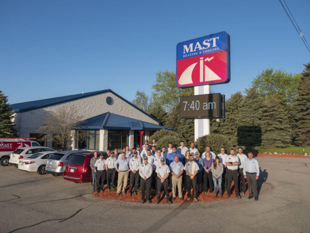 Feel free to come in and visit Mast Heating & Cooling's storefront. Our crew and staff is always ready to aide to your HVAC issues.