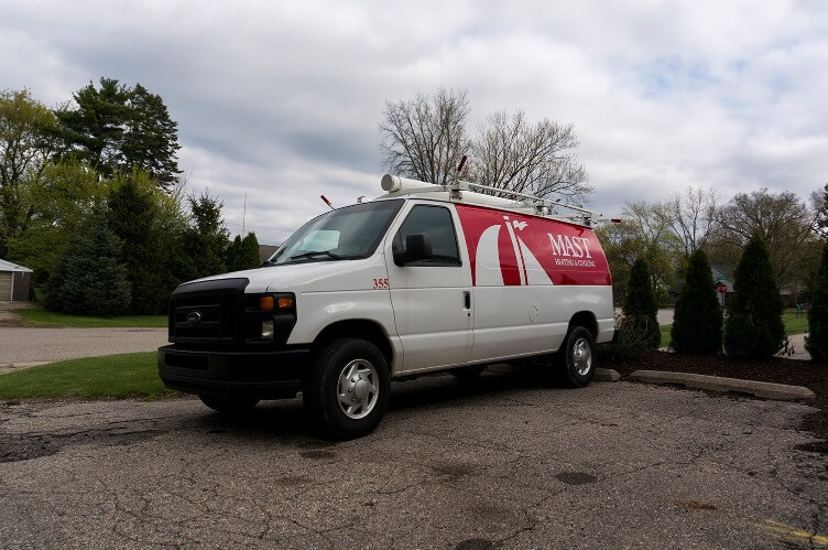mast heating and cooling van