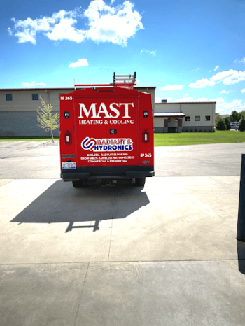 The Mast Heating & Cooling's service van. If you are in the Ottawa and Allegan County let us come to you. 