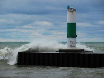 Lighthouse on the shore of South Haven